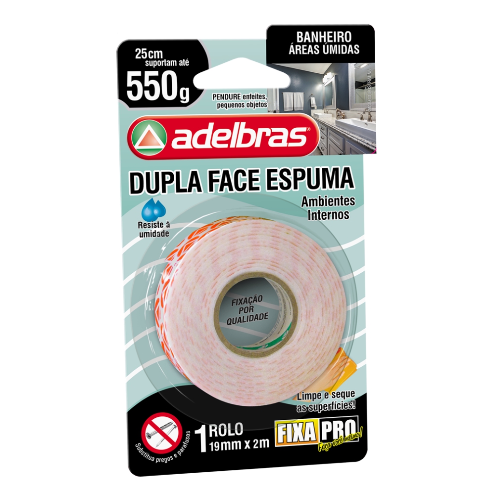 Fita Dupla Face Espuma 19mm X 2mt - Shopping Construir