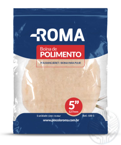 BOINA DE POLIMENTO 5 POLEGADA 127 MM - 100 5 - 7891595001175 - ROMA